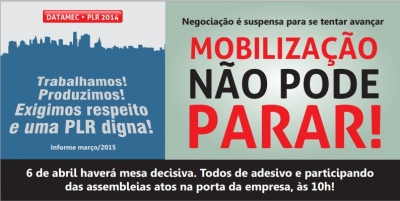 PPLR 2014: trabalhadores da Datamec se mobilizam no próximo dia 6/4