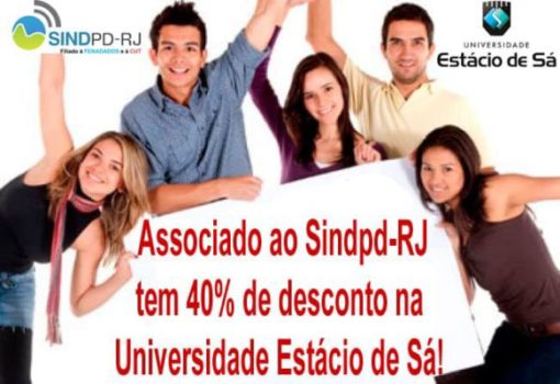 Associado ao Sindpd-RJ tem 40% de desconto na Universidade Estácio de Sá