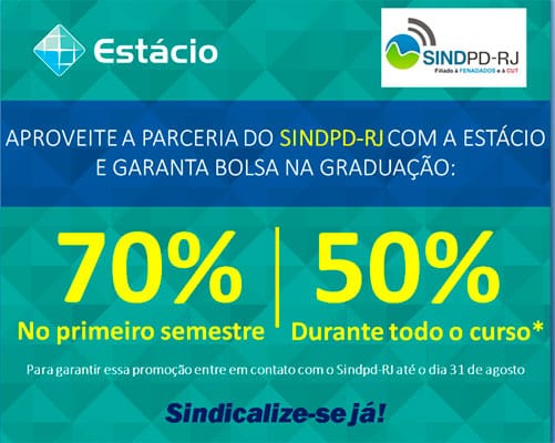 70% de desconto na Estácio, só para sindicalizados