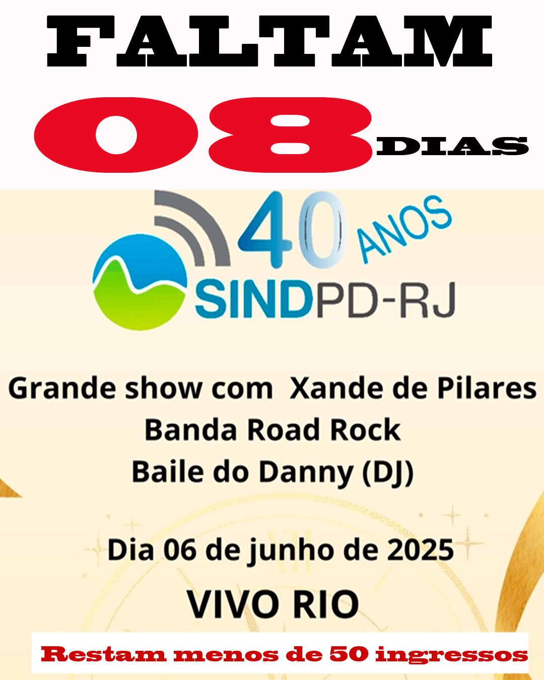 Festa de 40 anos do Sindpd-RJ