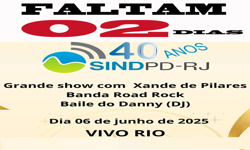 Hoje é aniversário do Sindpd-RJ. A festa será depois de amanhã!